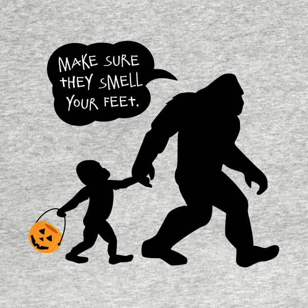 Baby Bigfoot, Smell My Feet Halloween by cottoncanvas